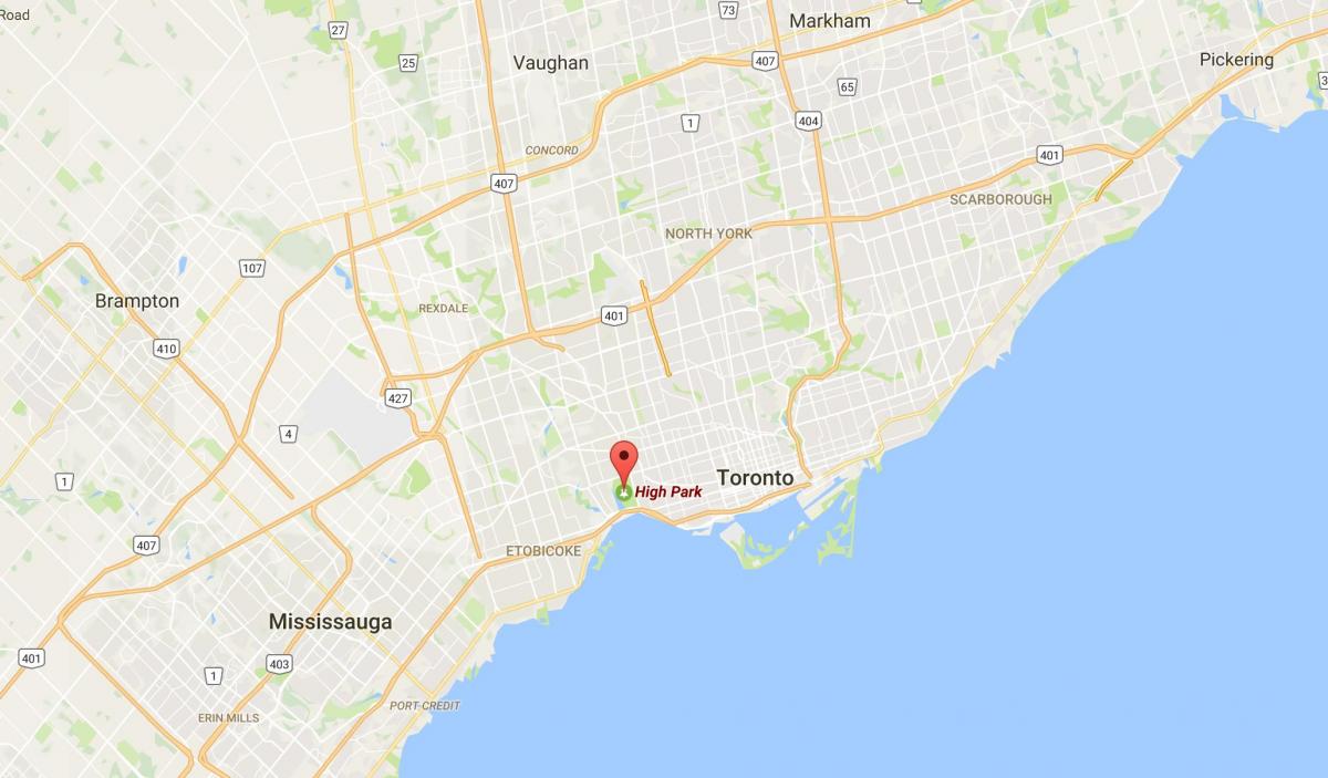 Mapa de l'Alta Parc del districte de Toronto