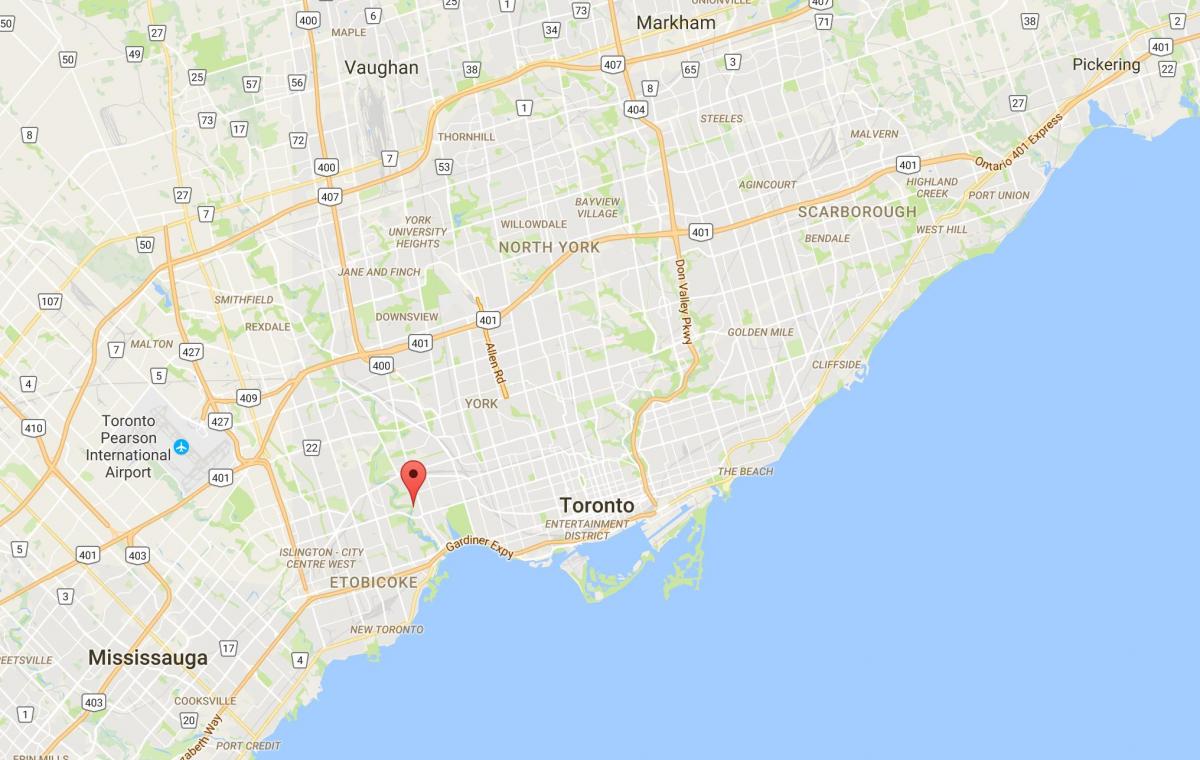 Mapa de l'Antic Molí del districte de Toronto