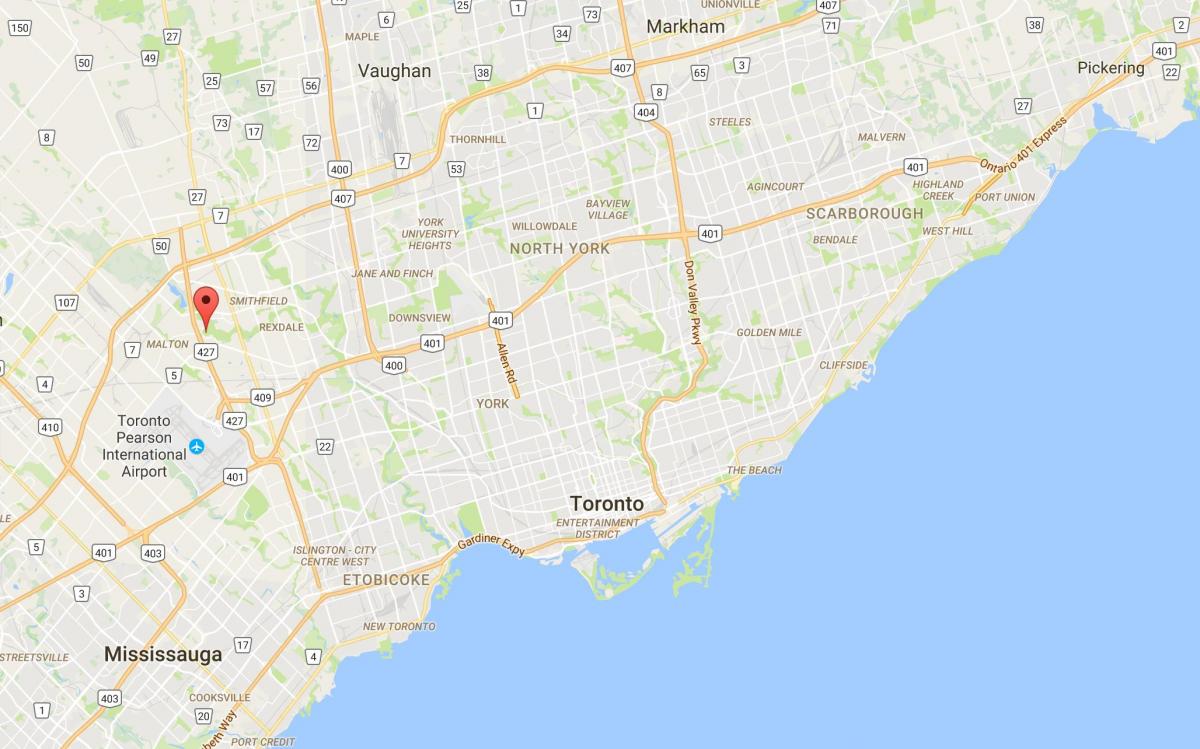 Mapa de Barri del districte de Toronto