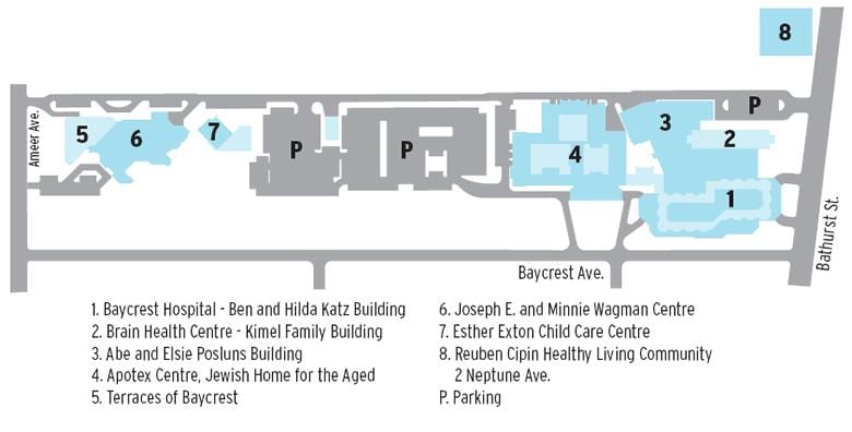 Mapa de Baycrest Ciències de la Salut