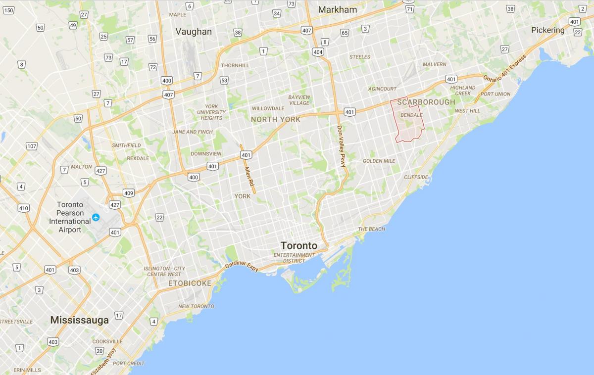 Mapa de Bendale districte de Toronto