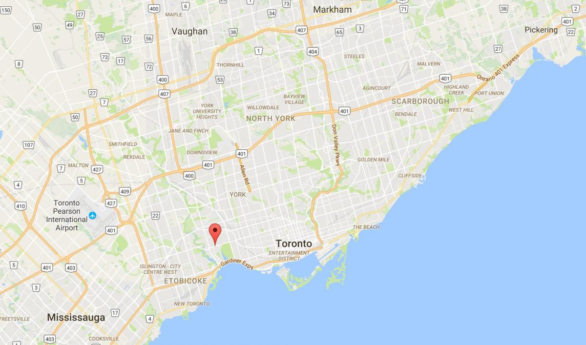 Mapa de Bloor West Village districte de Toronto