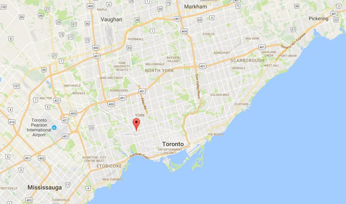 Mapa de Carleton Poble districte de Toronto