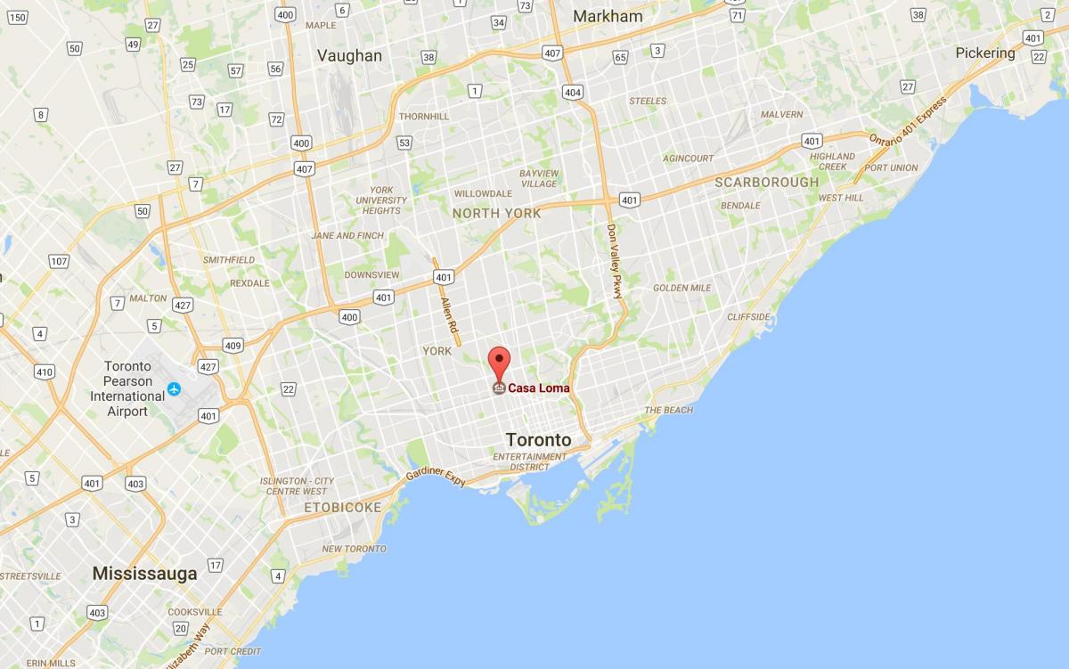 Mapa de Casa Loma districte de Toronto