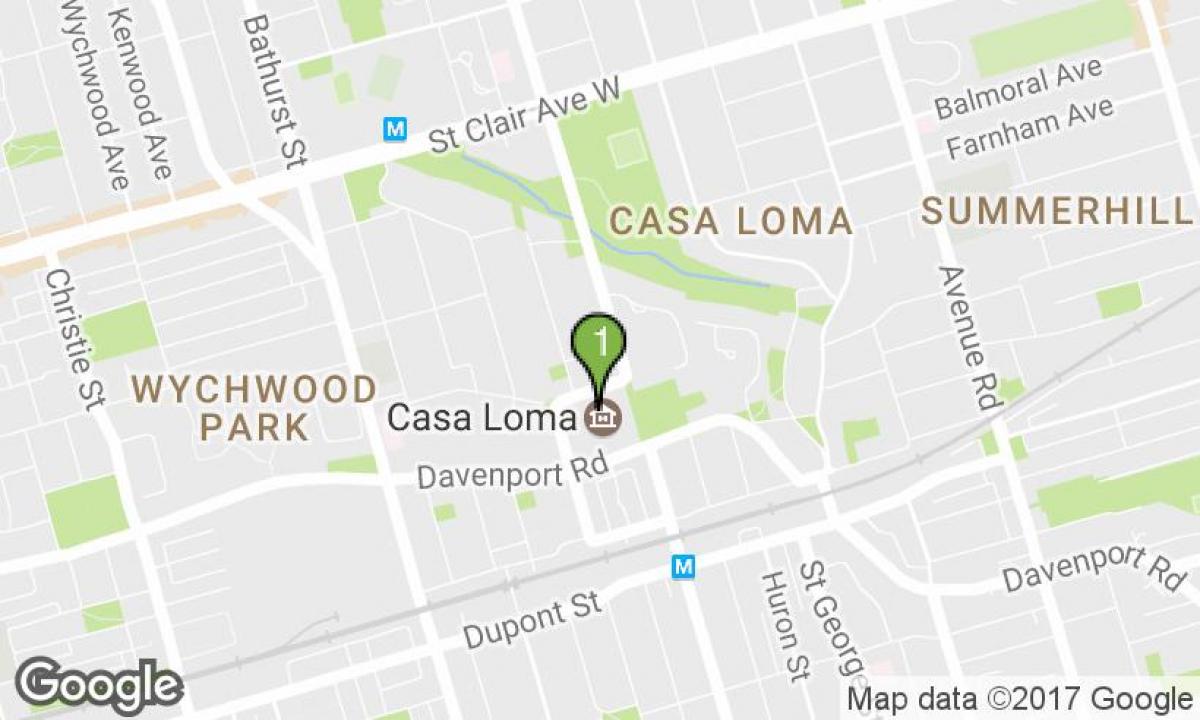 Mapa de Casa Loma de Toronto