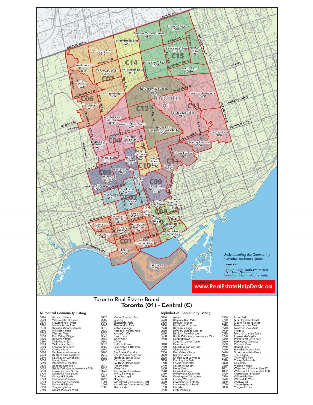 Mapa del Centre de Toronto