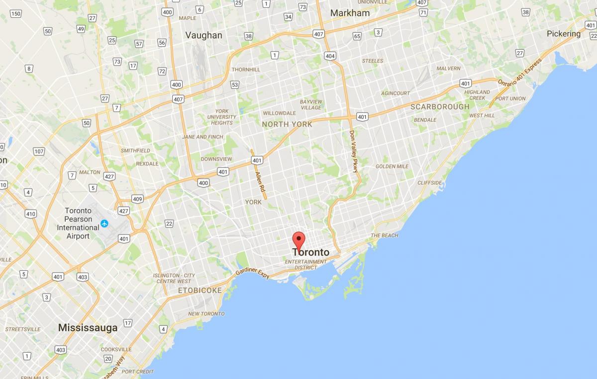 Mapa de Chinatown districte de Toronto