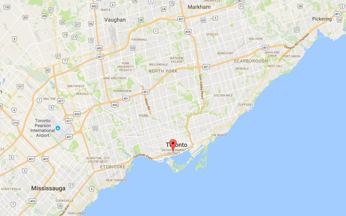 Mapa de CityPlace districte de Toronto