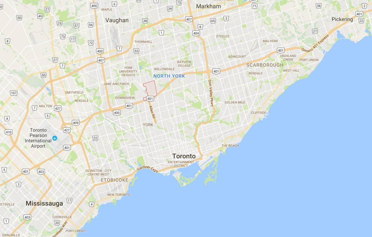 Mapa de Clanton Parc del districte de Toronto