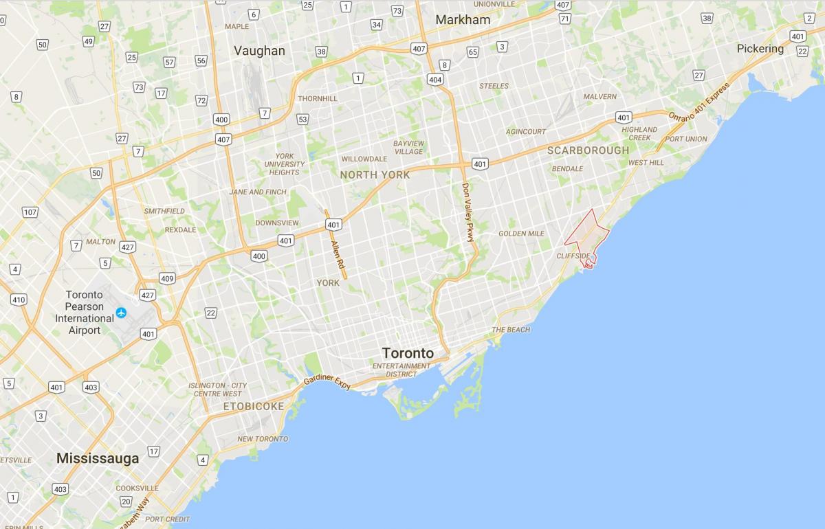 Mapa de Cliffcrest districte de Toronto