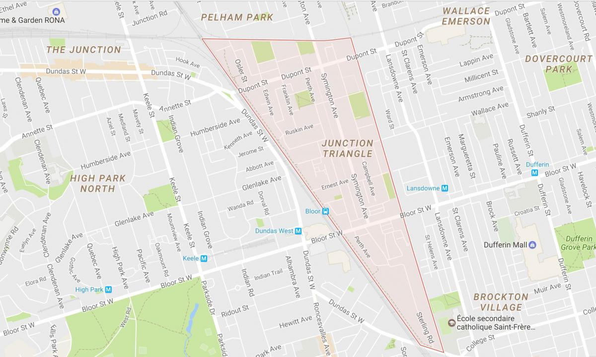 Mapa de Confluència Triangle barri de Toronto