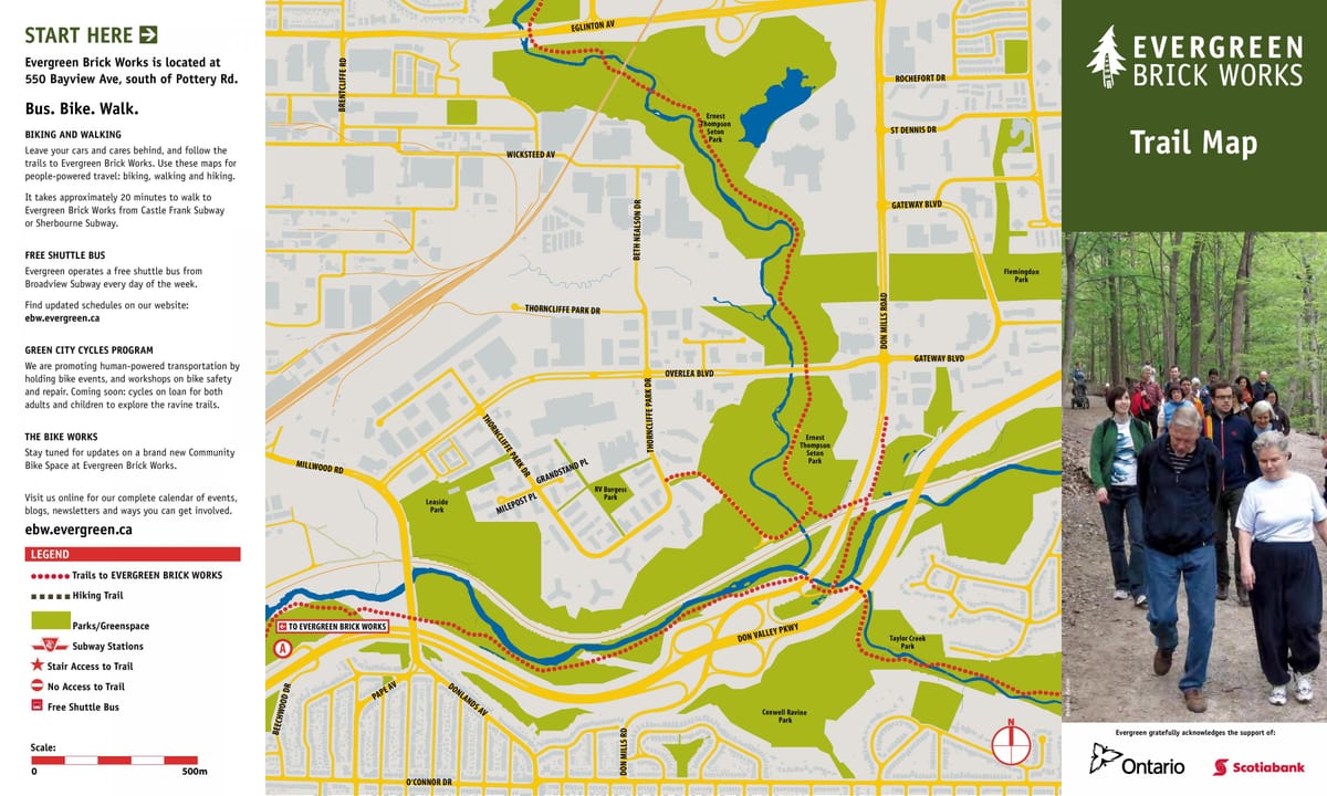 Mapa de fulla Perenne seves instal·lacions Toronto camí
