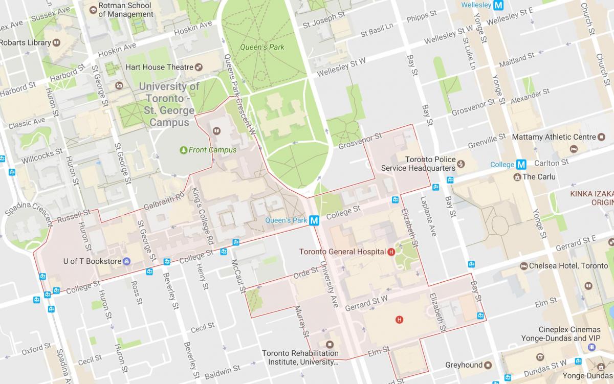 Mapa de Descobriment Districte barri de Toronto