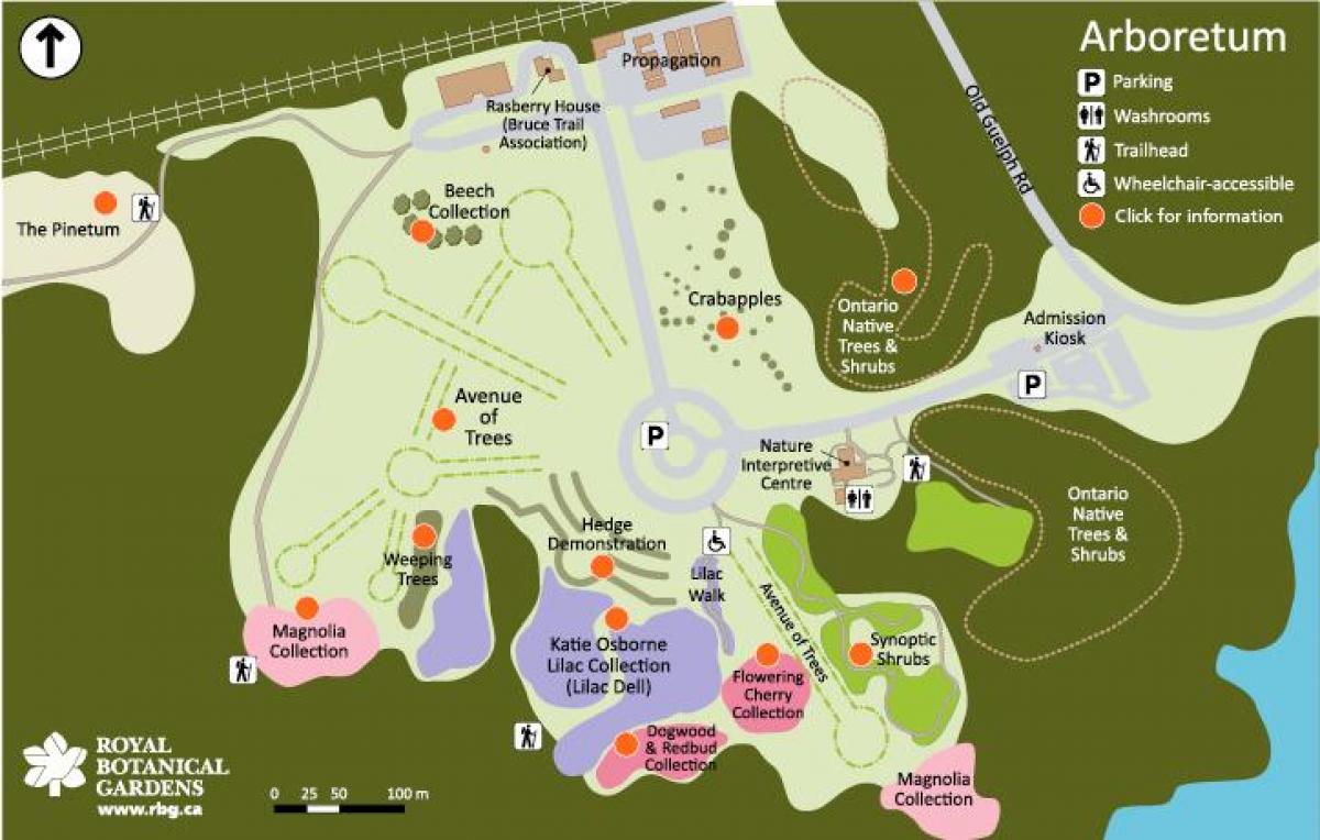 Mapa de director de rbg Arboretum