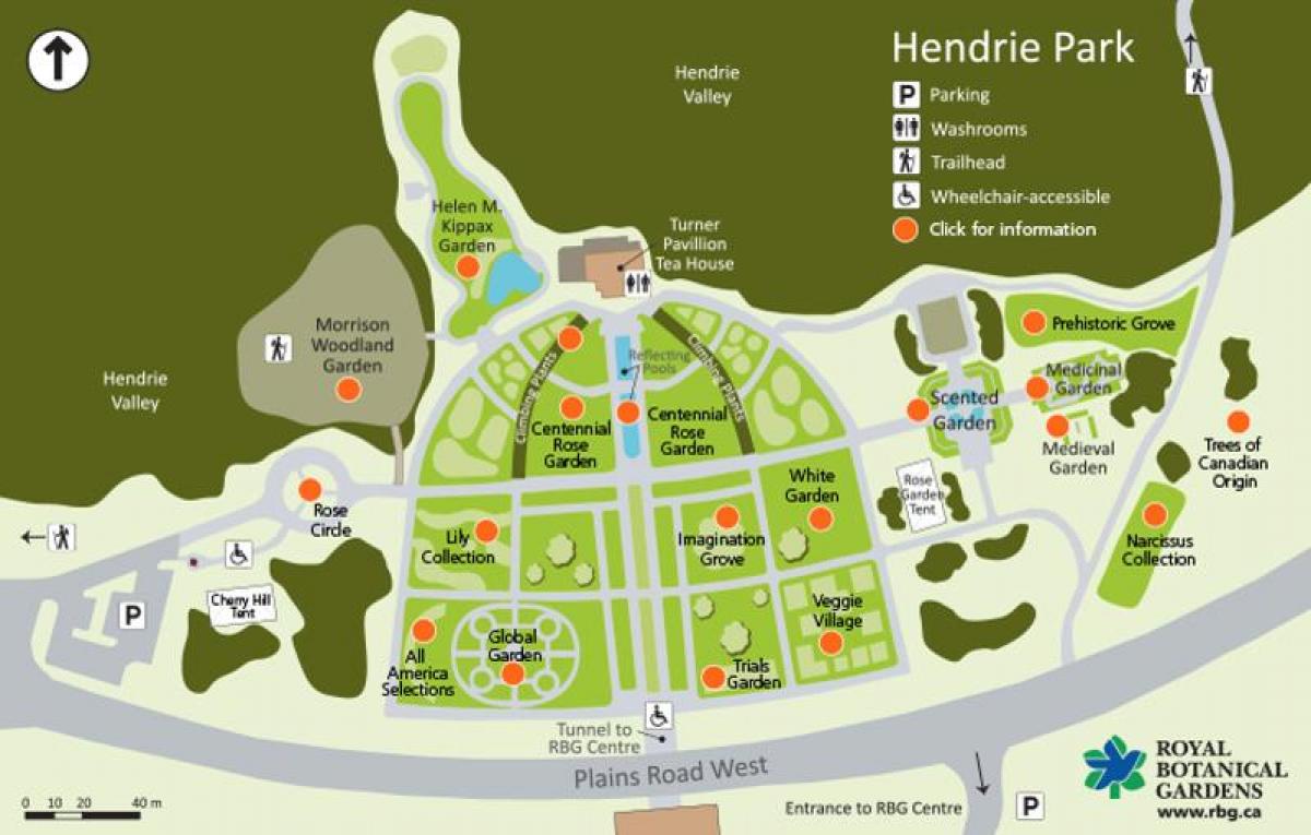 Mapa de director de rbg Hendrie Parc