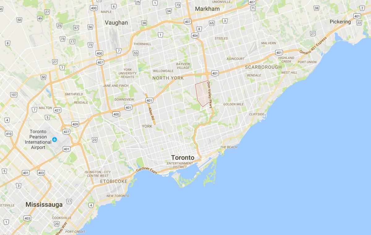 Mapa de Don Mills districte de Toronto