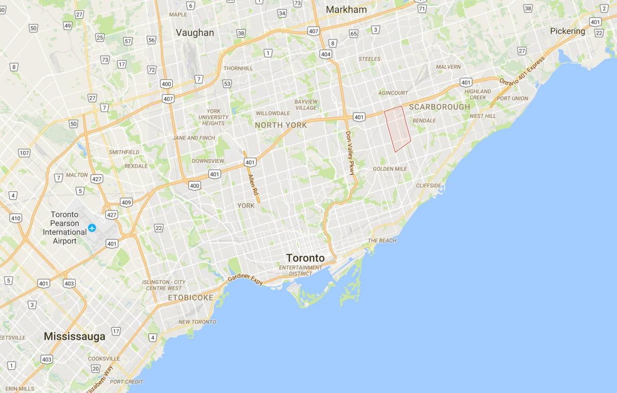 Mapa de Dorset Parc del districte de Toronto