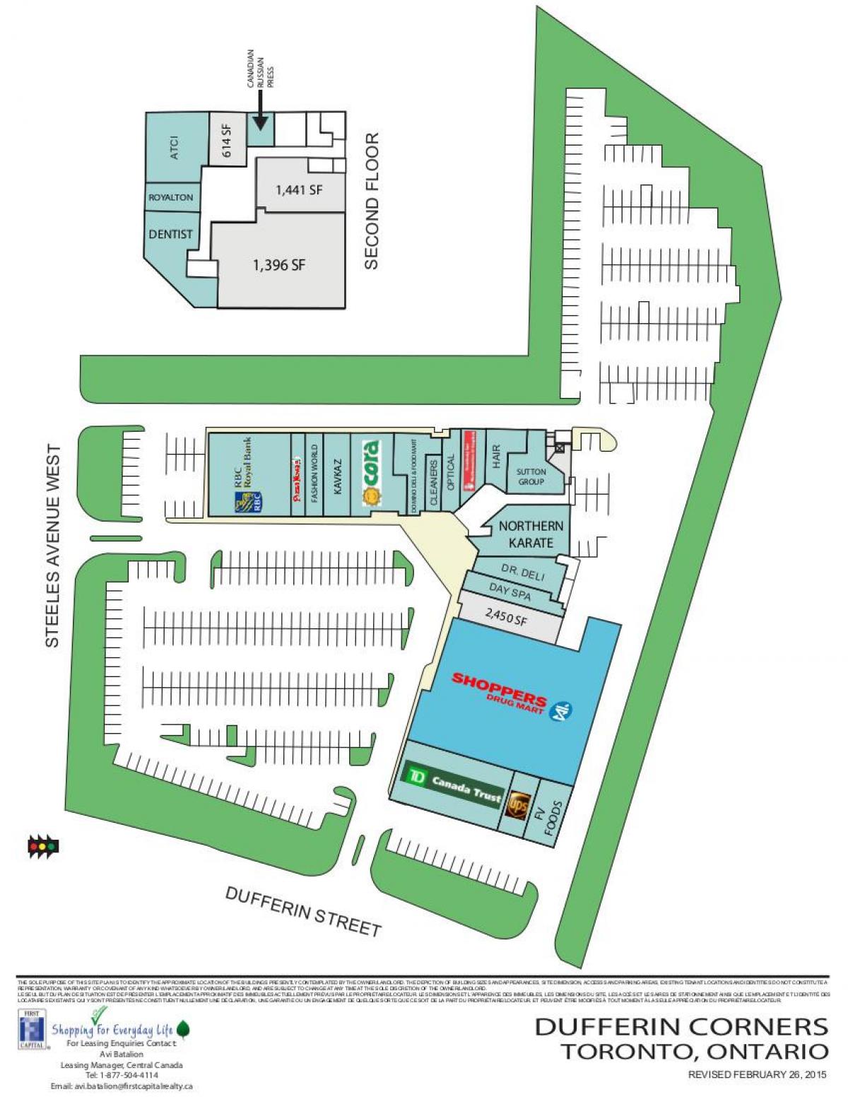 Mapa de Dufferin centre comercial