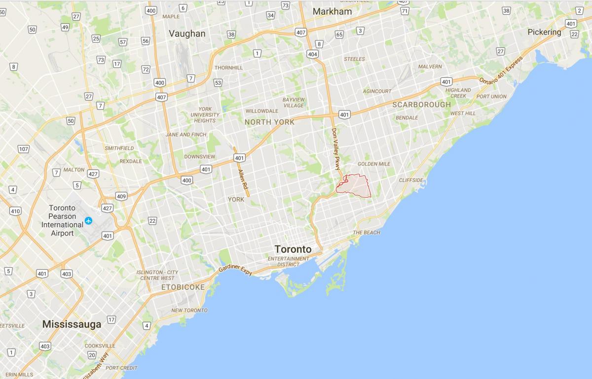 Mapa del Camí de Ferradura districte de Toronto