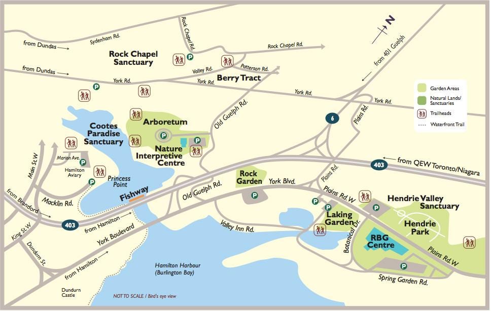Mapa del Reial jardí botànic de Toronto