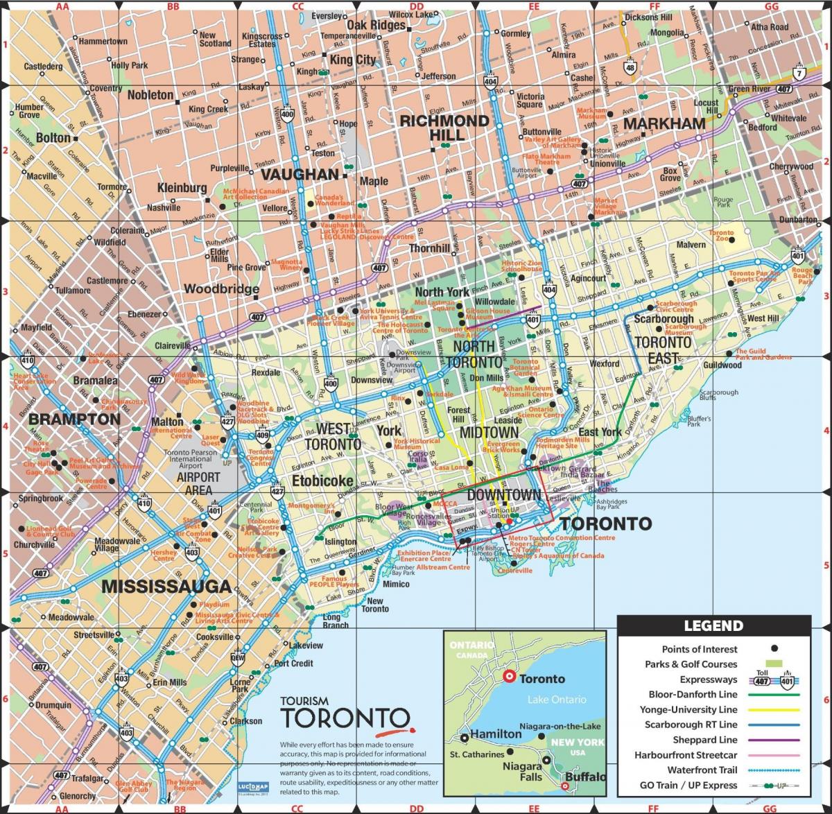 Mapa de Expressways Toronto