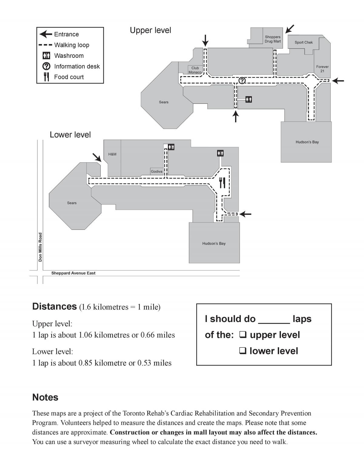 Mapa de Fairview centre Comercial entrada