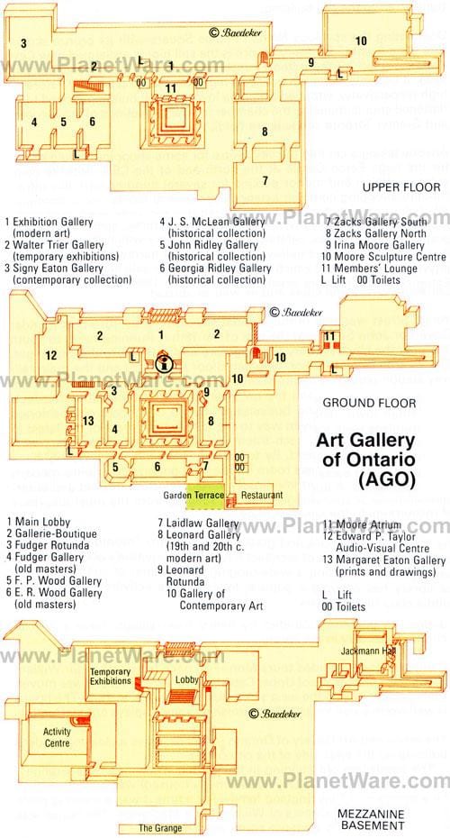 Mapa de la Galeria d'Art d'Ontario