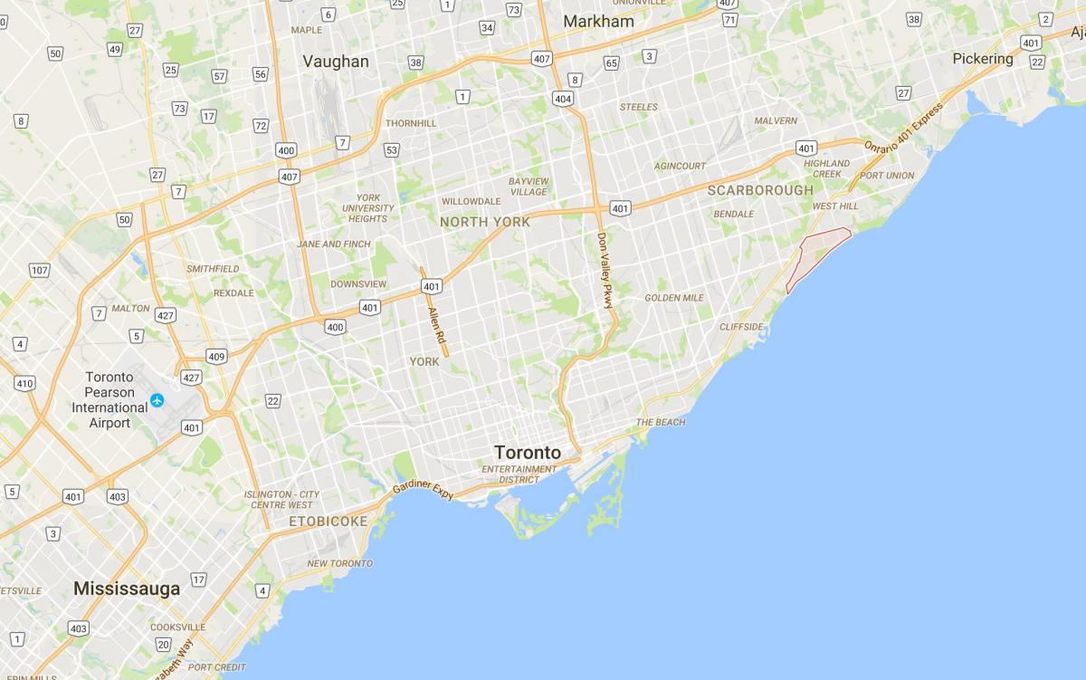 Mapa de Guildwood districte de Toronto