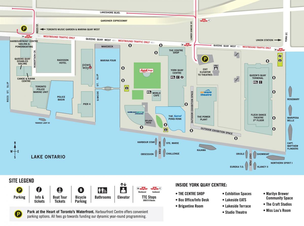 Mapa de Harbourfront Centre de Toronto