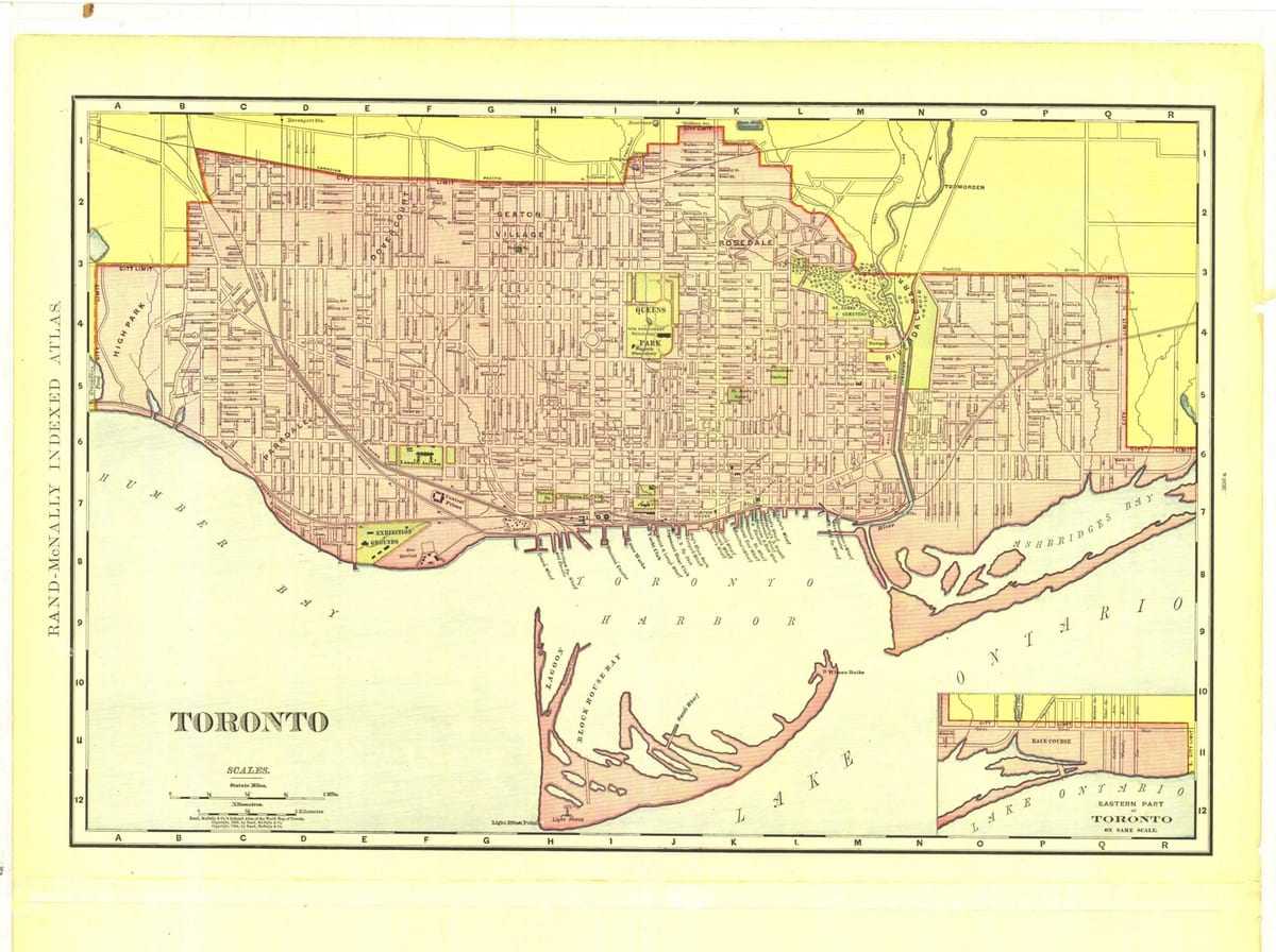 Mapa històric de Toronto
