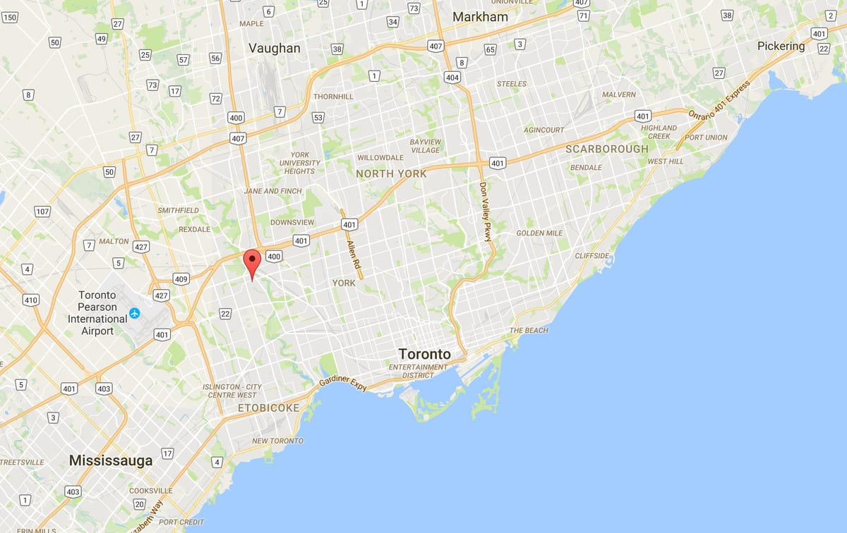 Mapa de Humber Altures – Westmount districte de Toronto