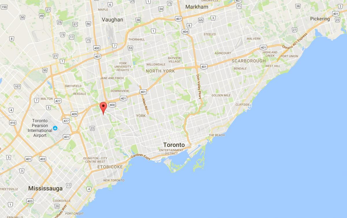 Mapa de Humber Altures – Westmount districte de Toronto