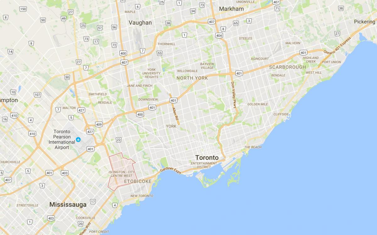 Mapa de luxe per connectar capitals)-Centre de la Ciutat al districte Oest de Toronto