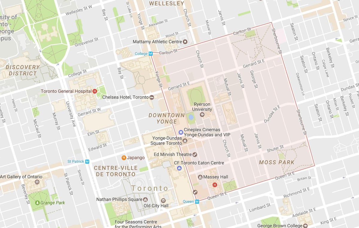 Mapa del Barri Jardí de la Ciutat de Toronto