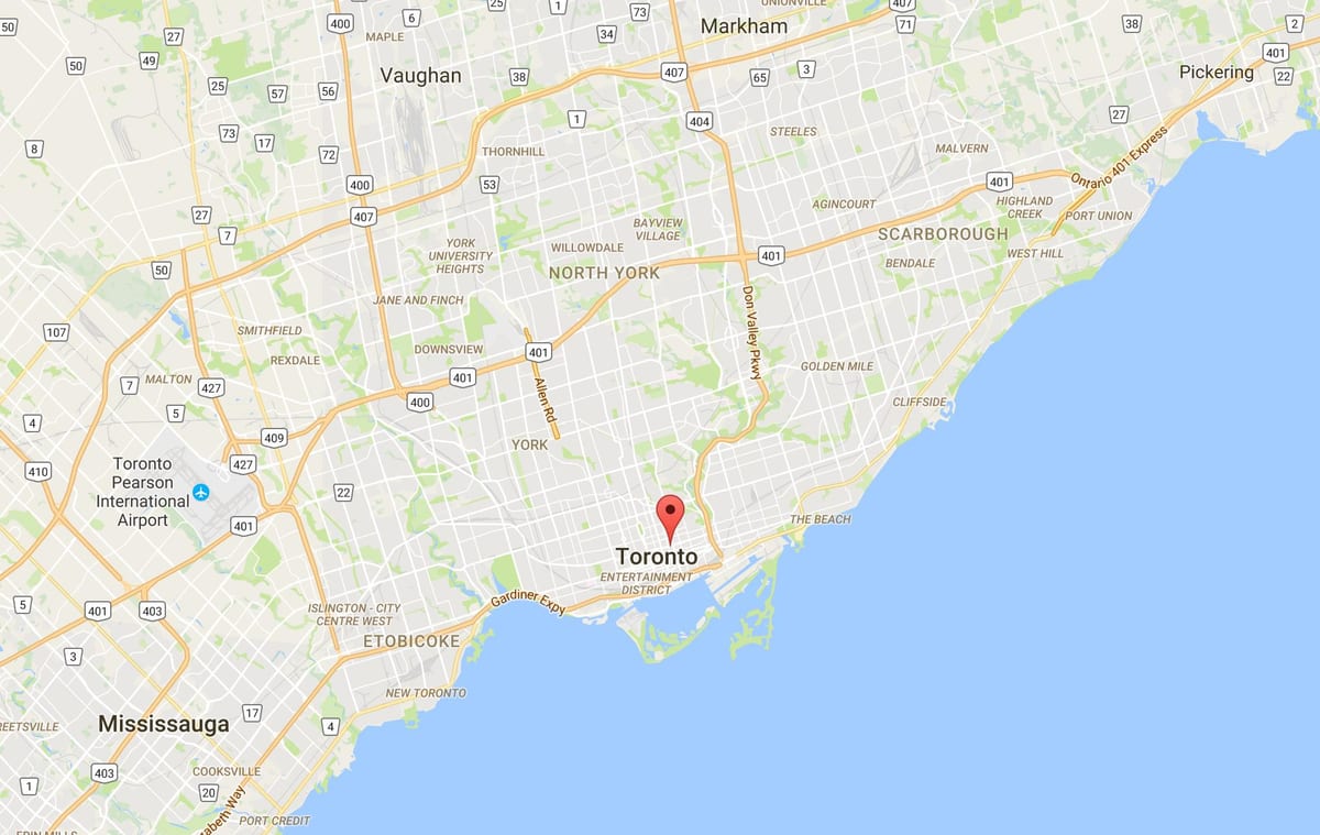 Mapa del Barri Jardí de Toronto
