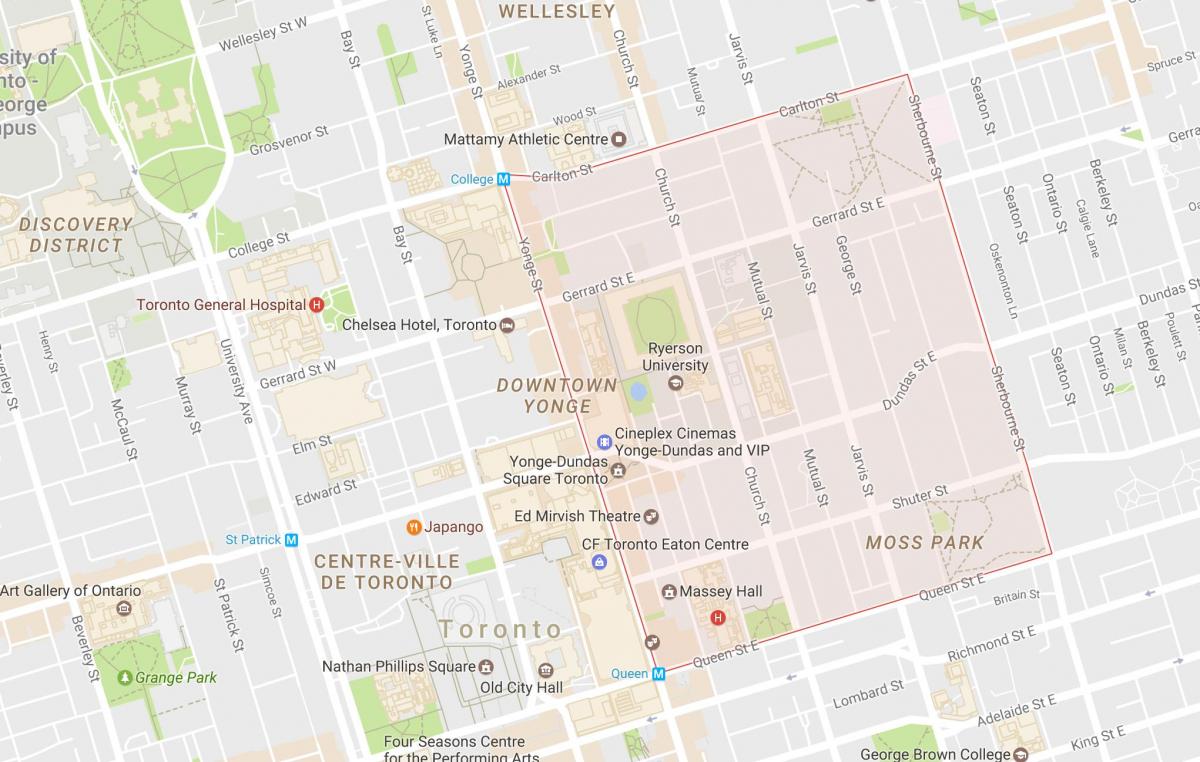 Mapa del Barri Jardí de la Ciutat de Toronto