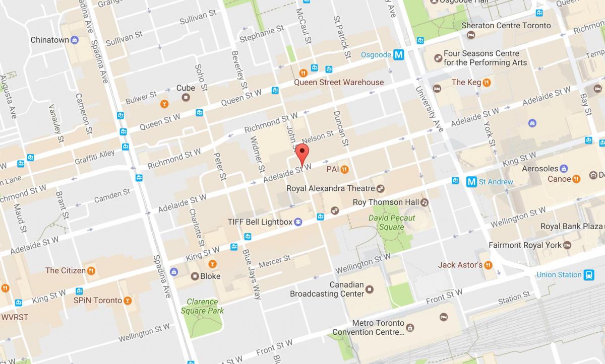Mapa de John carrer de Toronto