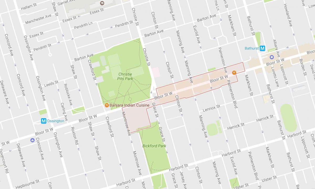 Mapa de Koreatown barri de Toronto