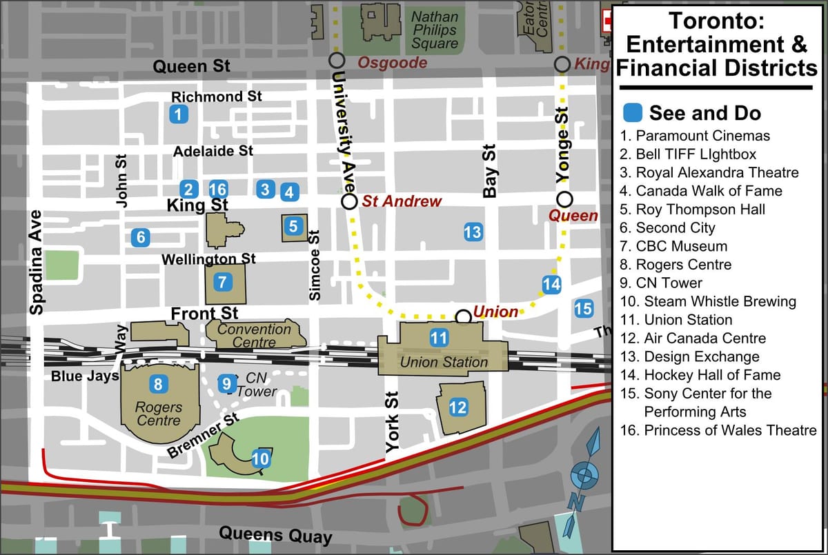 Mapa de l'Entreteniment i la borsa de Toronto