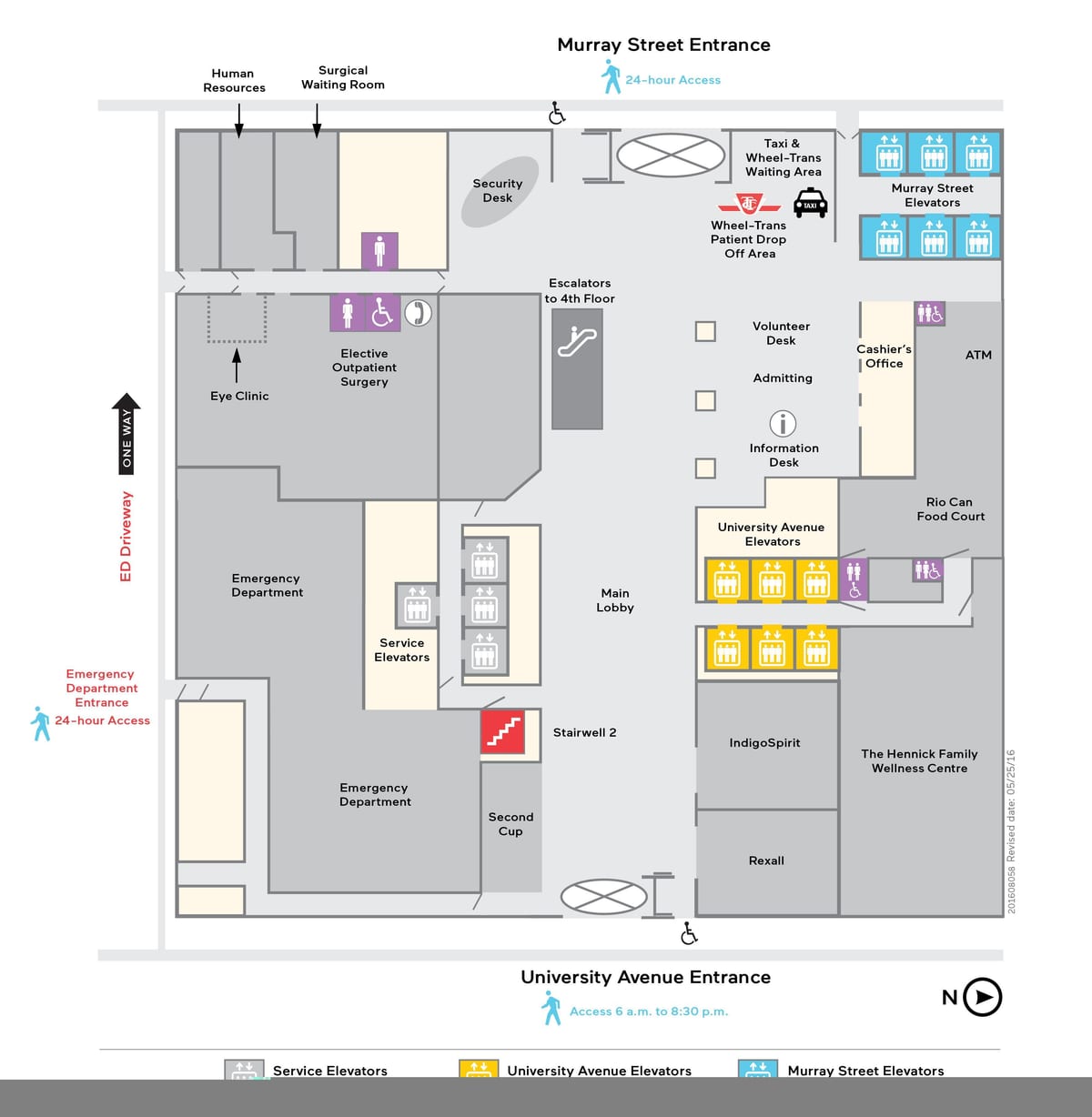 Mapa de l'Hospital Mount Sinai de Toronto