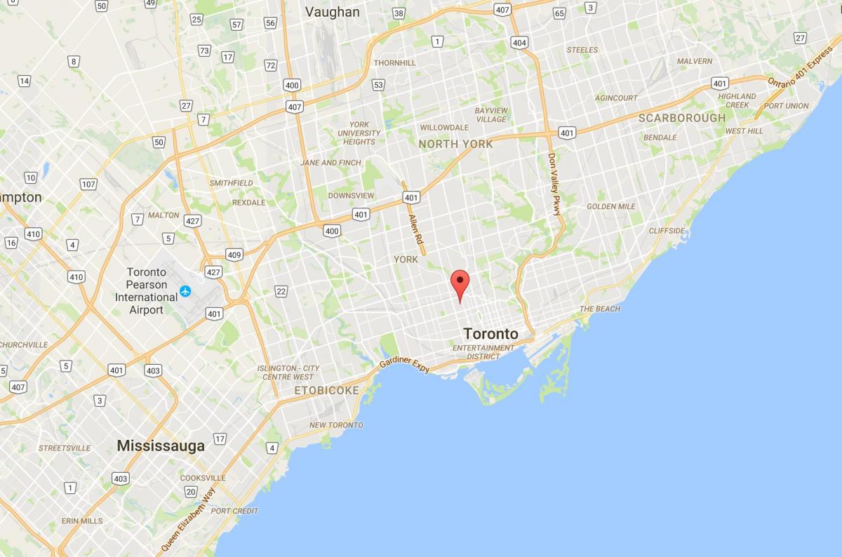 Mapa de L'Annex districte de Toronto