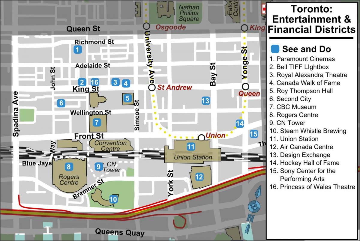 Mapa de l'Entreteniment i la borsa de Toronto