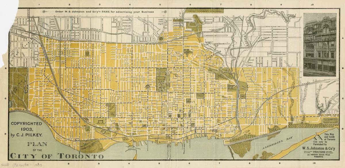 Mapa de la ciutat de Toronto 1903