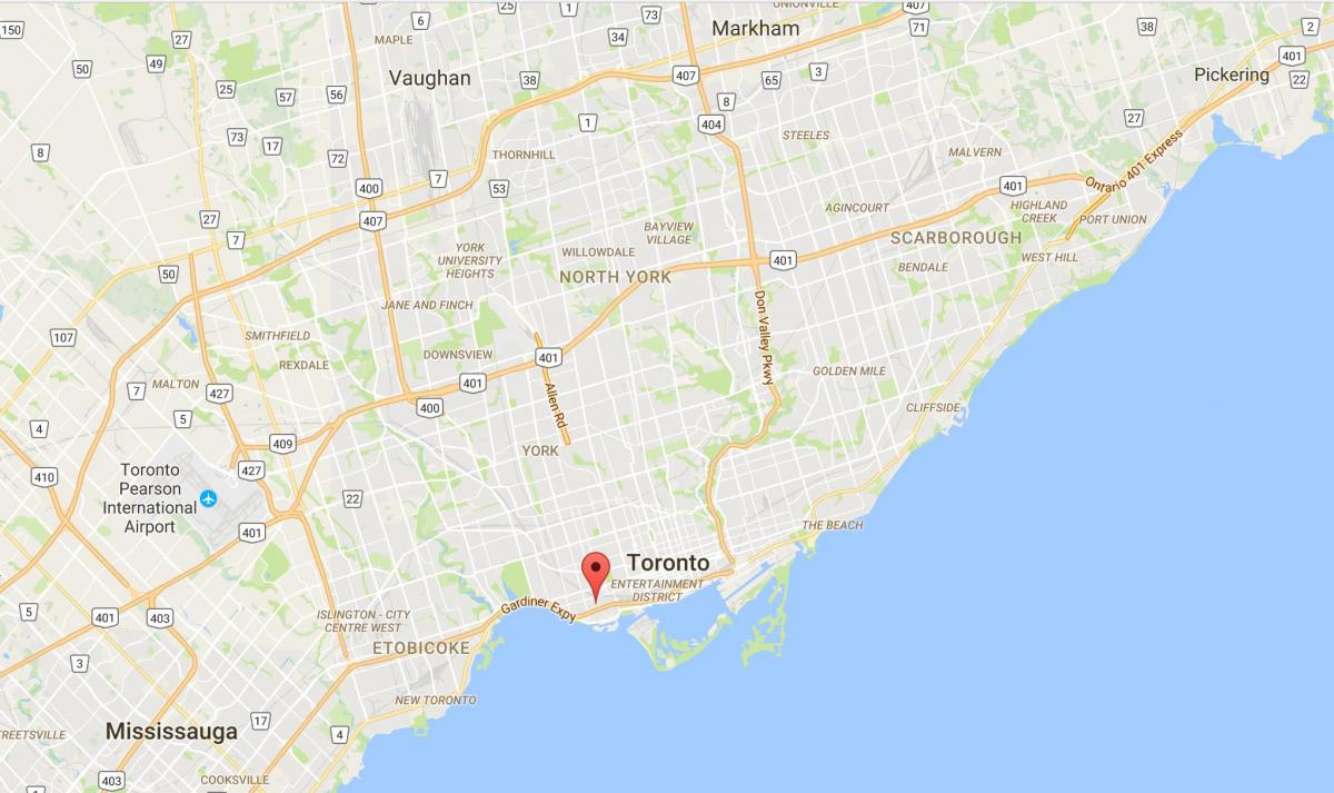 Mapa de la Llibertat del Poble districte de Toronto