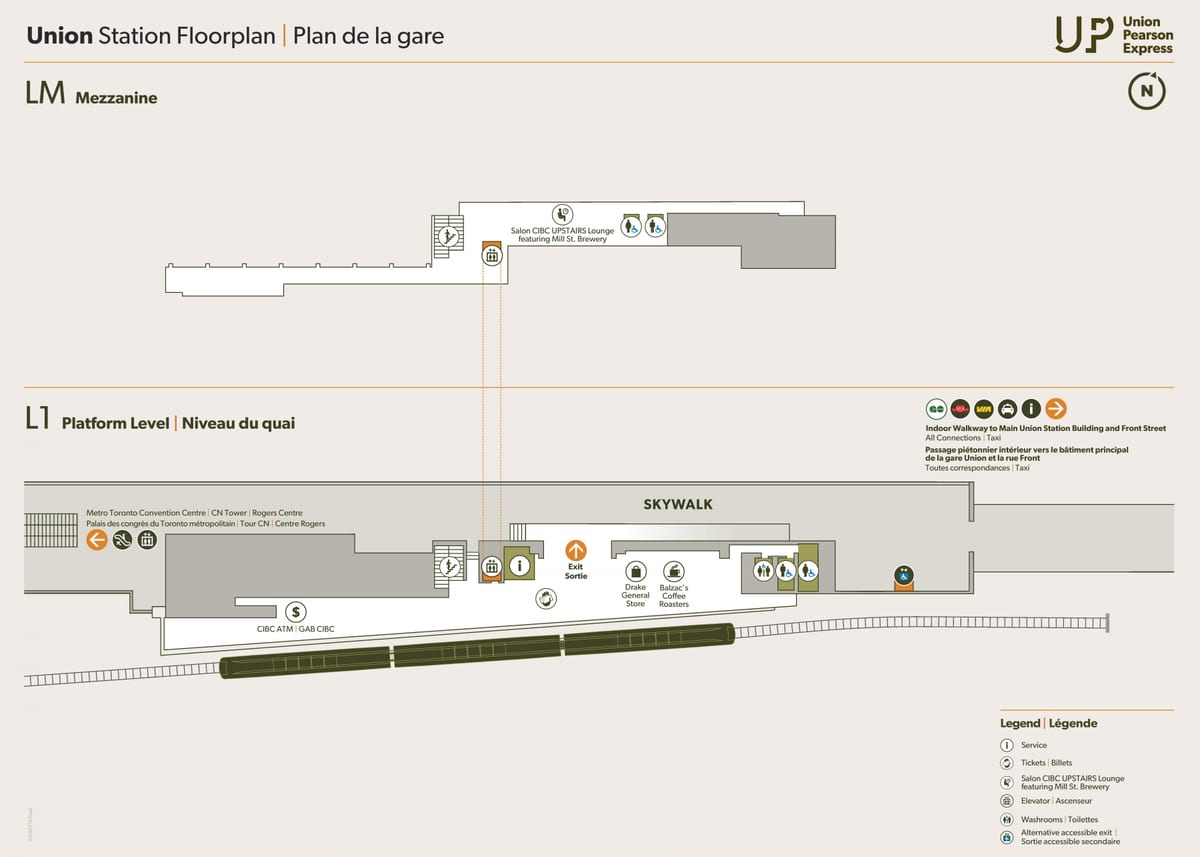Mapa de la Unió de l'estació altell