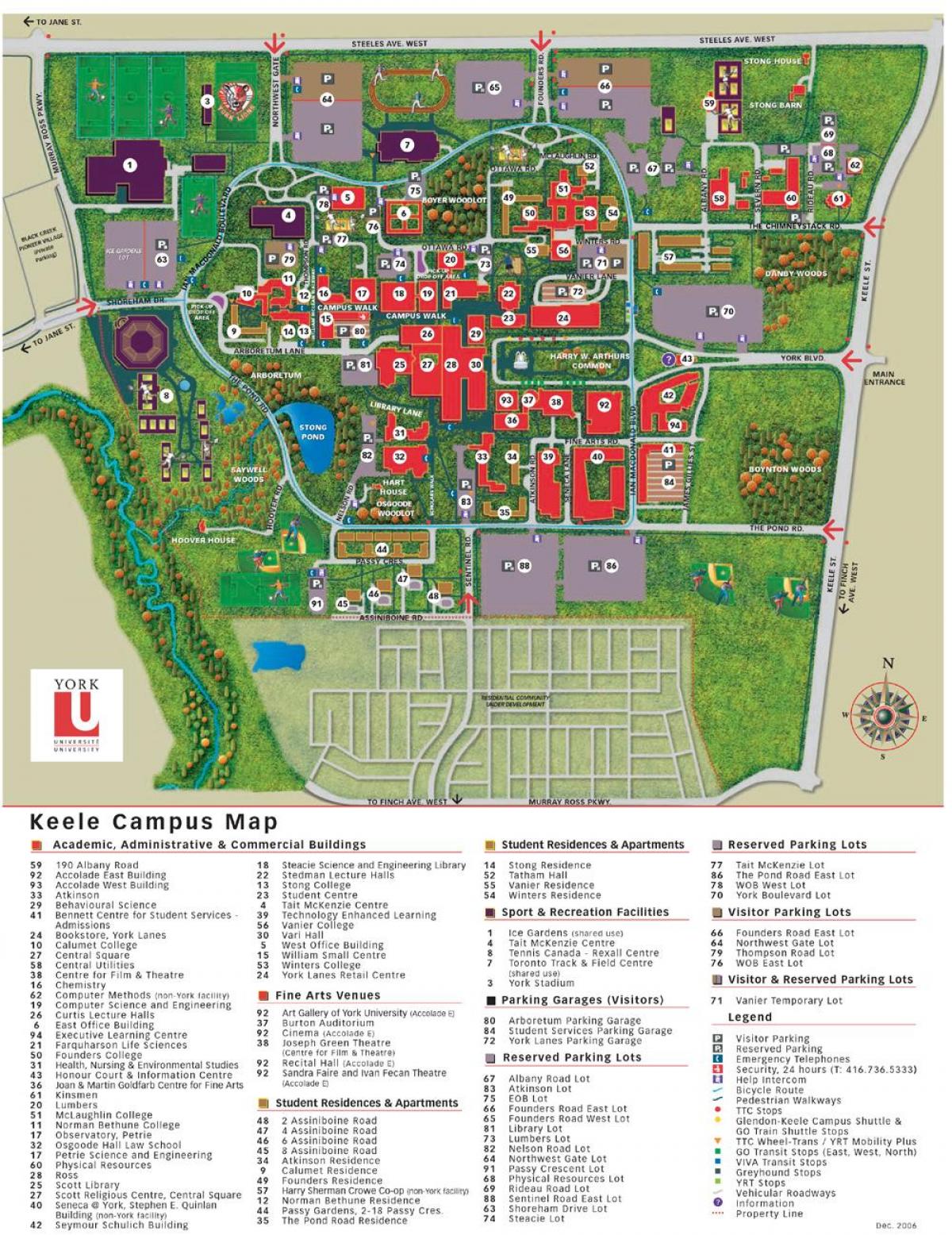 Mapa de York universitat de keele campus