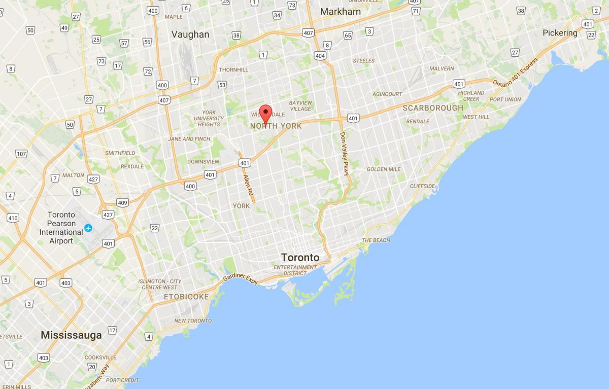 Mapa de Lansing districte de Toronto