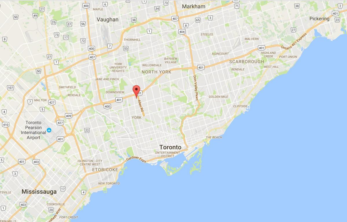 Mapa de Lawrence Altures districte de Toronto