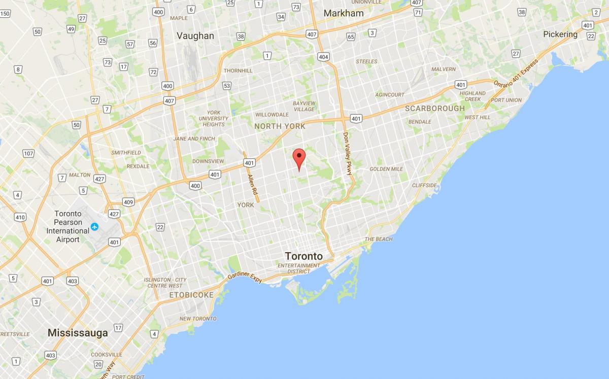 Mapa de Lawrence Parc del districte de Toronto