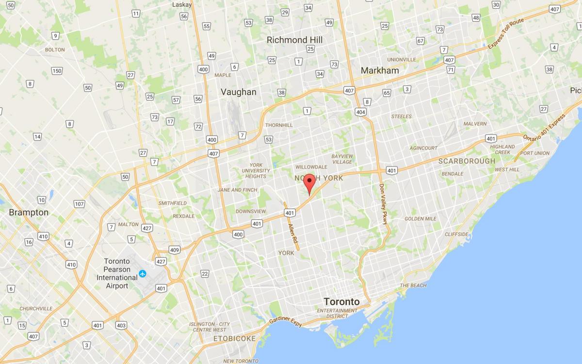Mapa de les Armadures Altures districte de Toronto